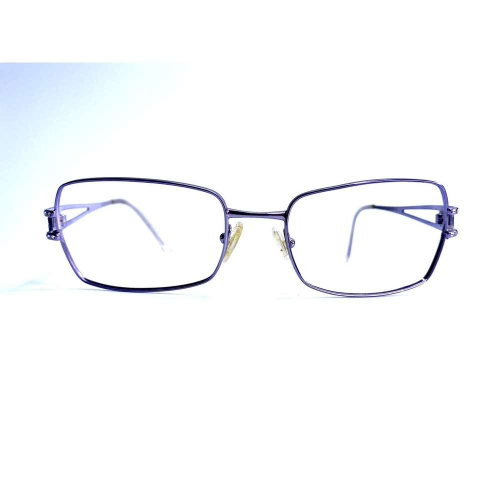 Versace Purple Lilac Rectangular Medusa Glasses Medusa Temple MOD 1114 54 18 130